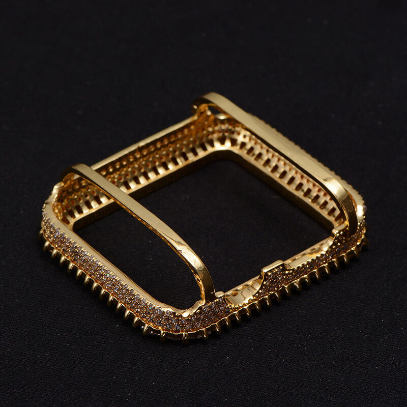 Luxury Custom Baguette Diamond Bezel Case Waterproof Protective Cover for Apple Watch Series 1-9/SE/Ultra 38mm- 49mm