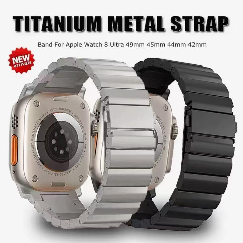 Titanium Watch Band Strap for Apple Watch Band Ultra 45mm 44mm 49mm 41mm 40mm Metal Bracelet I Watch Band Series SE
