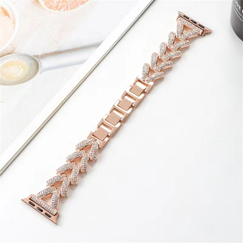 For Watch Series Ultra/4-5/49mm 4 Colors Watch Band High Quality Luxury Aluminum-Zinc Alloy Diamond Watch Chain Metal Band
