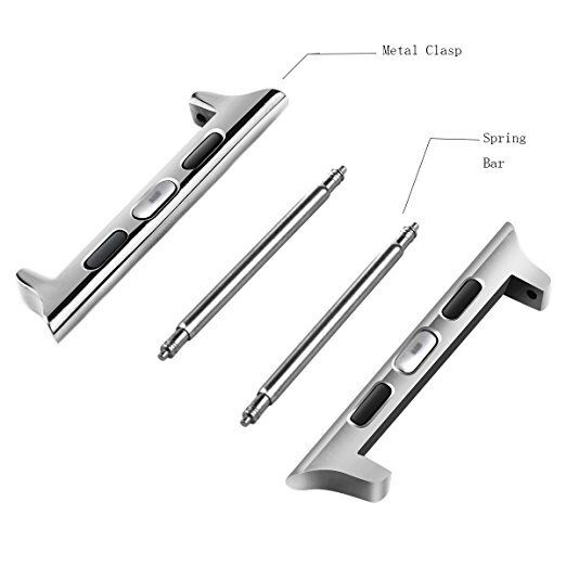 Custom LOGO 316L Stainless Steel Smart Watch Band Screw Connector Buckle Adapter for Apple 7 Watch Series 6 5 4 3 2 1