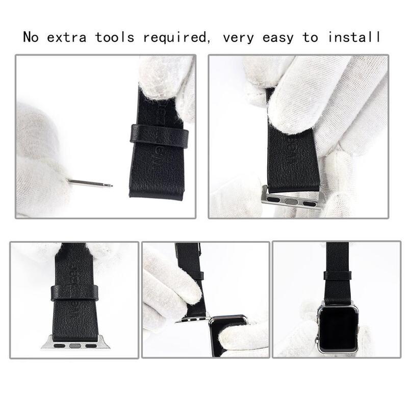 Custom LOGO 316L Stainless Steel Smart Watch Band Screw Connector Buckle Adapter for Apple 7 Watch Series 6 5 4 3 2 1