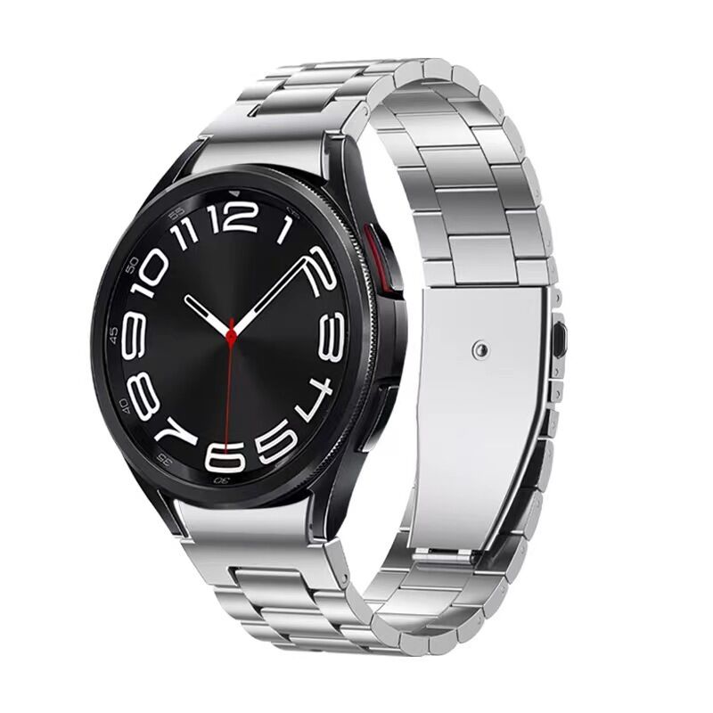 Quick-Fit Three Beads Stainless Steel Watch Band for Samsung Galaxy Watch 6/6 Classic 40mm 44mm 43mm 47mm
