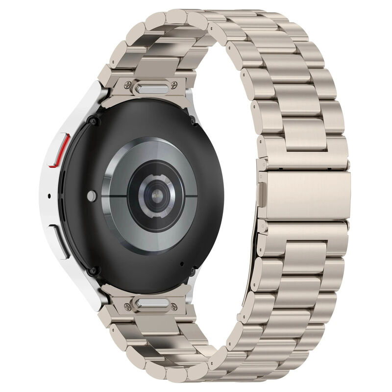 Quick-Fit Three Beads Stainless Steel Watch Band for Samsung Galaxy Watch 6/6 Classic 40mm 44mm 43mm 47mm