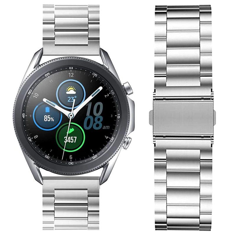 Watch Band Luxury Stainless Steel Straps Metal Bracelet Band Loop Adjustable 20 22mm Smart Watch Band for Samsung Huawei