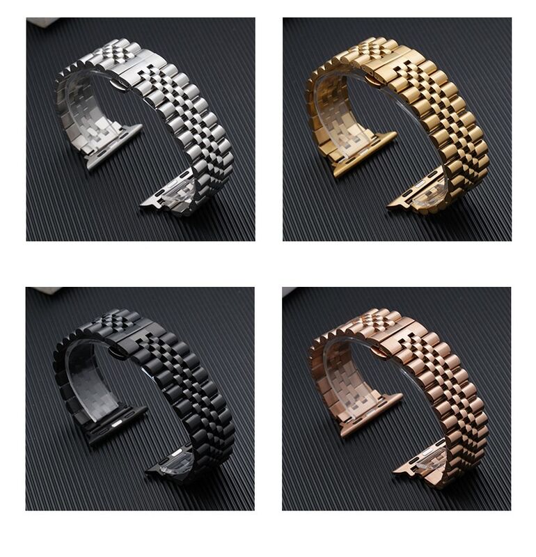 Stainless Steel Smart Watch Chain NEW Luxury Stainless Steel Watch Band Fit for apple Watch 8/7/6/5/4/3/2/1 Unisex Watch Chain