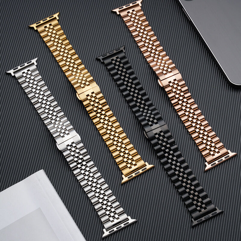 Stainless Steel Smart Watch Chain NEW Luxury Stainless Steel Watch Band Fit for apple Watch 8/7/6/5/4/3/2/1 Unisex Watch Chain