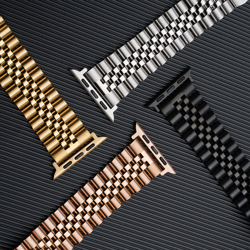 Stainless Steel Smart Watch Chain NEW Luxury Stainless Steel Watch Band Fit for apple Watch 8/7/6/5/4/3/2/1 Unisex Watch Chain