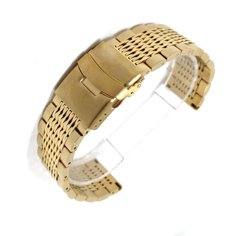 Custom Logo Coarse Milanese Magnetic Shark Stainless Steel Mesh Watch Band Strap 18mm 20mm 22mm 24mm