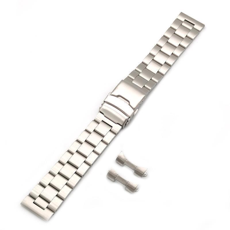 Solid Metal Watch Strap GD017 with Curved Ends HighQuality Solid Watch Stainless Steel Strap 20 - 22mm Watch Bands & Accessories