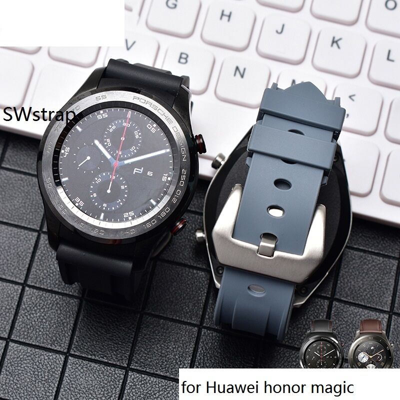 Flat Rubber Soft Silicone Smart Watch Bands for huawei Honor Magic Watch Fit Band