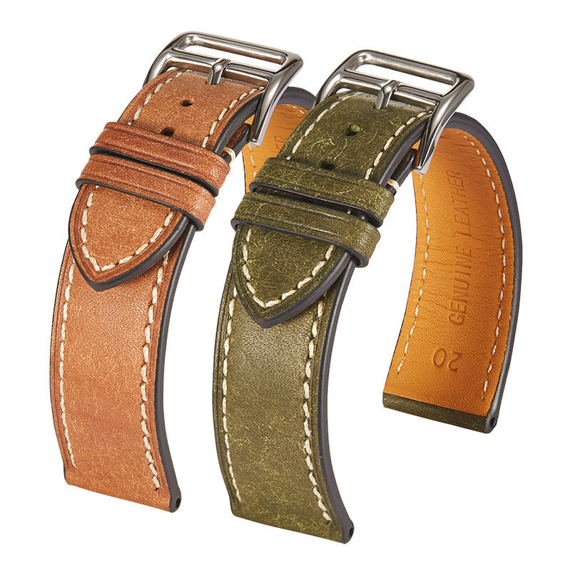 Vintage  Matte Tanned  Leather Watch Straps Custom Watch Band  20mm 22mm Watch Accessories for Huawei GT2