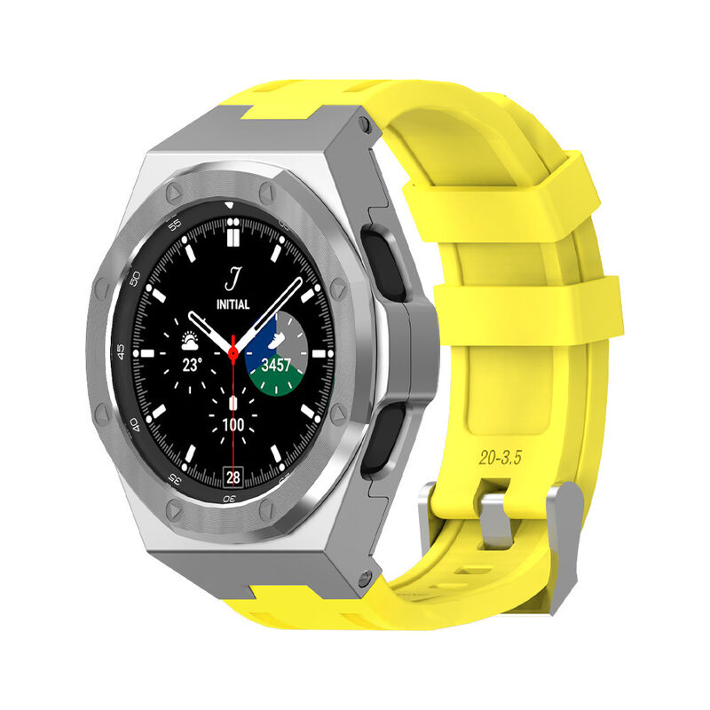 Modification Kit for Samsung Galaxy Watch 4 Classic Smart Watch case Band 40mm 44mm 45mm 46mm Bezel Frame Rubber Strap