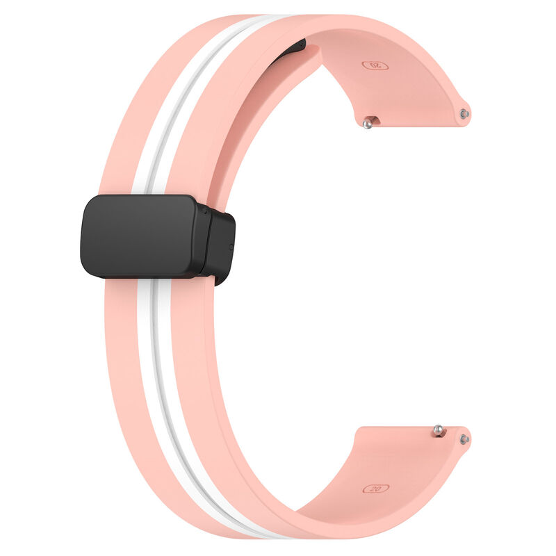 20mm 22mm Watch Band Magnetic Buckle for Samsung Galaxy Watch 4 40/44 /41/45mm Classic 42 46mm Silicone Strap