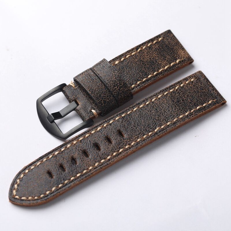 Luxury Handmade 22mm Wholesale Genuine Leather Watch Strap for Samsung Galaxy Watch 46mm/ Watch Band for Amazfit Pace/Stratos