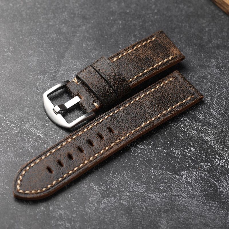 Luxury Handmade 22mm Wholesale Genuine Leather Watch Strap for Samsung Galaxy Watch 46mm/ Watch Band for Amazfit Pace/Stratos