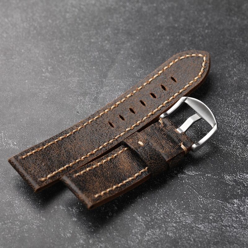 Luxury Handmade 22mm Wholesale Genuine Leather Watch Strap for Samsung Galaxy Watch 46mm/ Watch Band for Amazfit Pace/Stratos