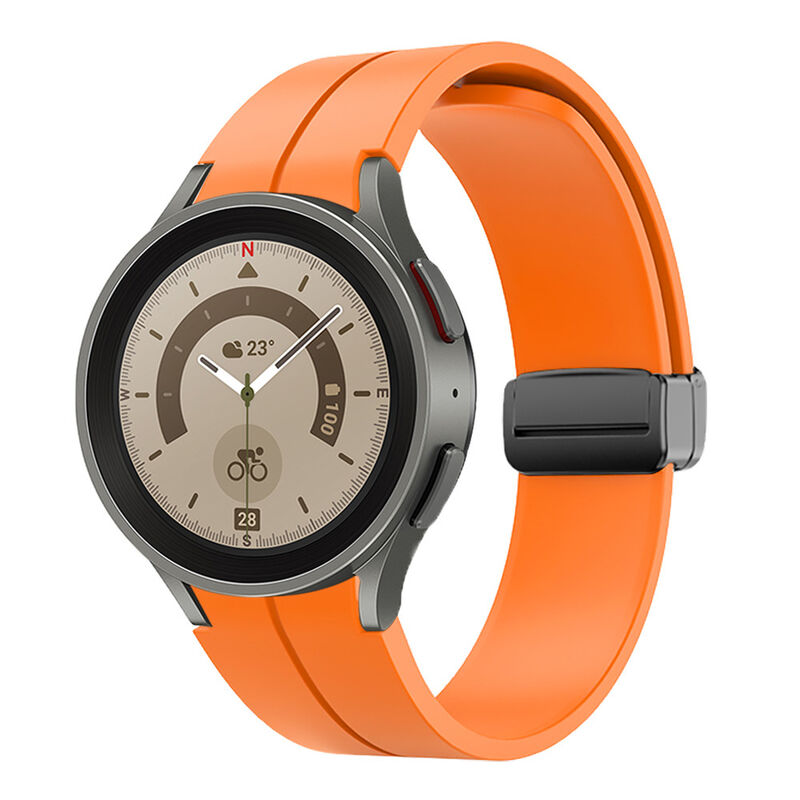 High Quality Silicone  Magnetic Buckles Smart Watch Strap for Samsung Watch 6 20MM 22MM Watch Bands