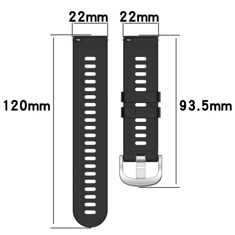 22mm Original Rubber Watch Strap for Garmin Venu 2 Vivoactive 4 Silicone Watch Band for Garmin Forerunner Music Wristbands