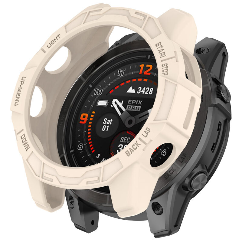 Stock Hollow Half Round Watch Case Protective Bumper for Garmin Fenix7 Pro,  Epix Pro 42mm