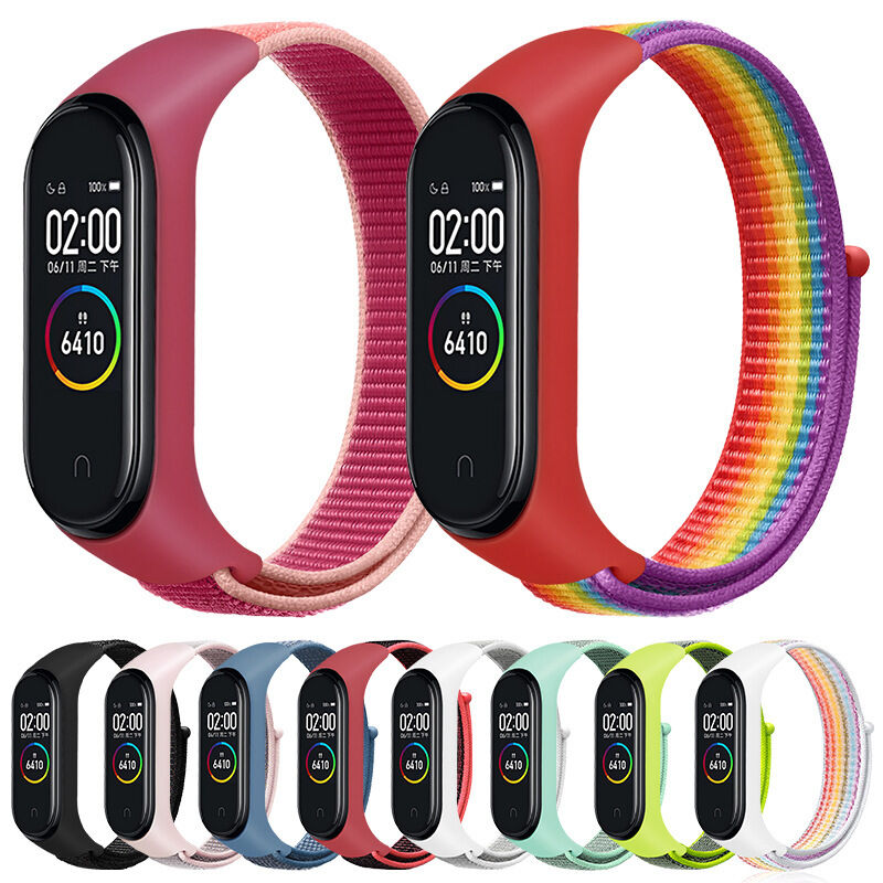 Nylon Strap for Mi Band 7 Bracelet Sport Loop Watch Belt Pulsera Correa Miband Strap Wristband for xiaomi Mi Band 6 4 3 Bracelet