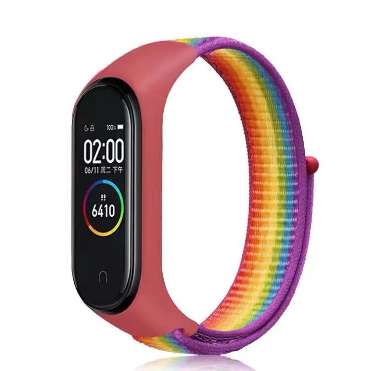 Nylon Strap for Mi Band 7 Bracelet Sport Loop Watch Belt Pulsera Correa Miband Strap Wristband for xiaomi Mi Band 6 4 3 Bracelet