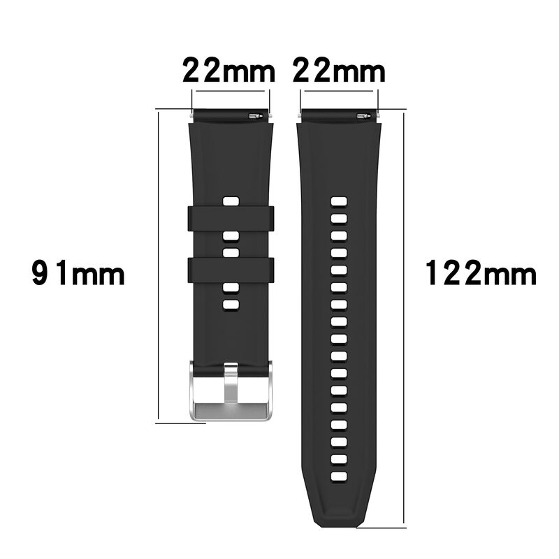 Hot Products 22mm Soft Rubber Silicone Watch Band Strap for Xiaomi Mi Watch/ Xiaomi Color2/S1 Active With Silver Buckle