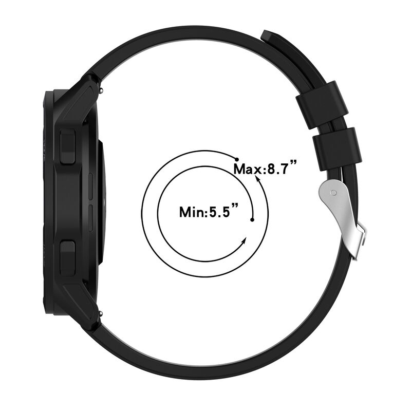Hot Products 22mm Soft Rubber Silicone Watch Band Strap for Xiaomi Mi Watch/ Xiaomi Color2/S1 Active With Silver Buckle