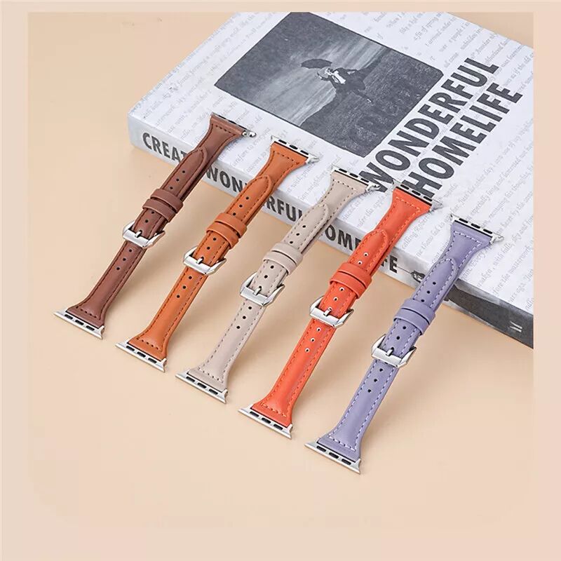 38mm 40mm 49mm 44mm 45mm for apple Watch ultra 2 Bands 8 7 6 4 Lionorm Elegant Luxury Slim Leather Watch Strap
