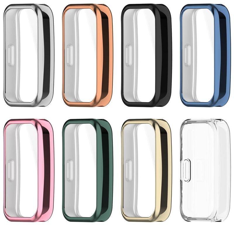 Luxury TPU Screen + Shell All-inclusive  Electroplating Protective Cover Smart Watch Case for Huawei Band 8