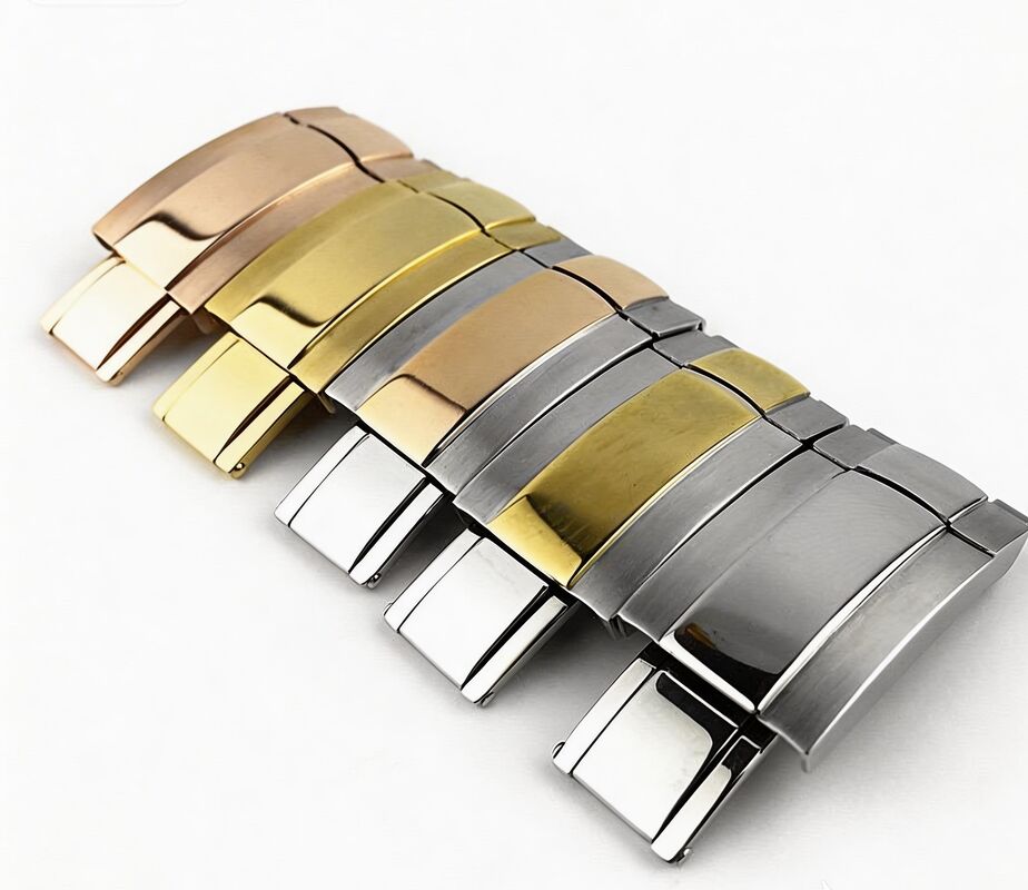 For Leather Silicone Band Clasp Watch AccessoryWin-Win 16mm 18mm Stainless Steel Deployment Folding Buckle