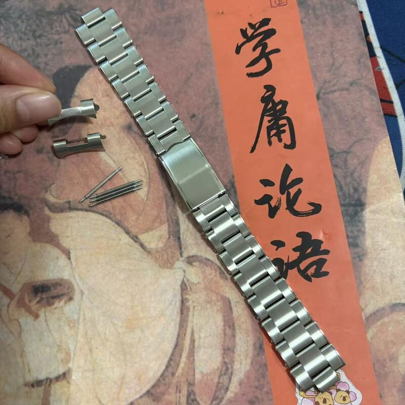 19mm 20mm Vintage Deployment Clasp Stamped LOGO Solid 904L Stainless Watch Bracelet for RLX Band Men 1501 6694 1680 15210
