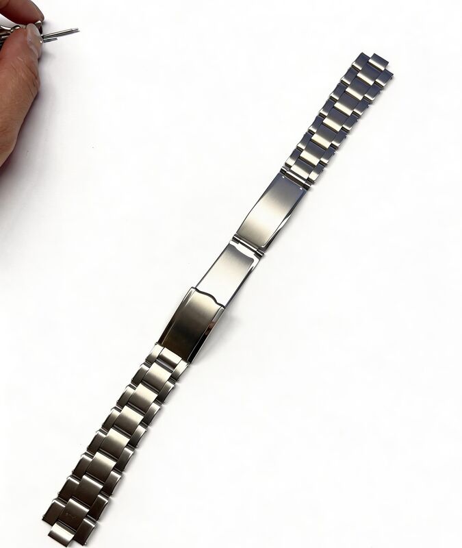 19mm 20mm High Quality Vintage LOGO Silver Brushed 904L Steel Watchband Strap Oyster Bracelet for RLX Men 1501 6694 1680 15210