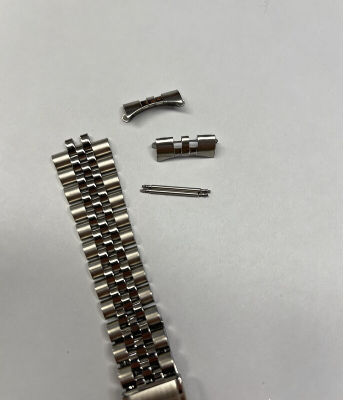 Strap Deployment Clasp Wristband for RLX Datejust 1601 Solid Curved End 19mm 20mm 904L Stainless Steel Jubilee Watch Band