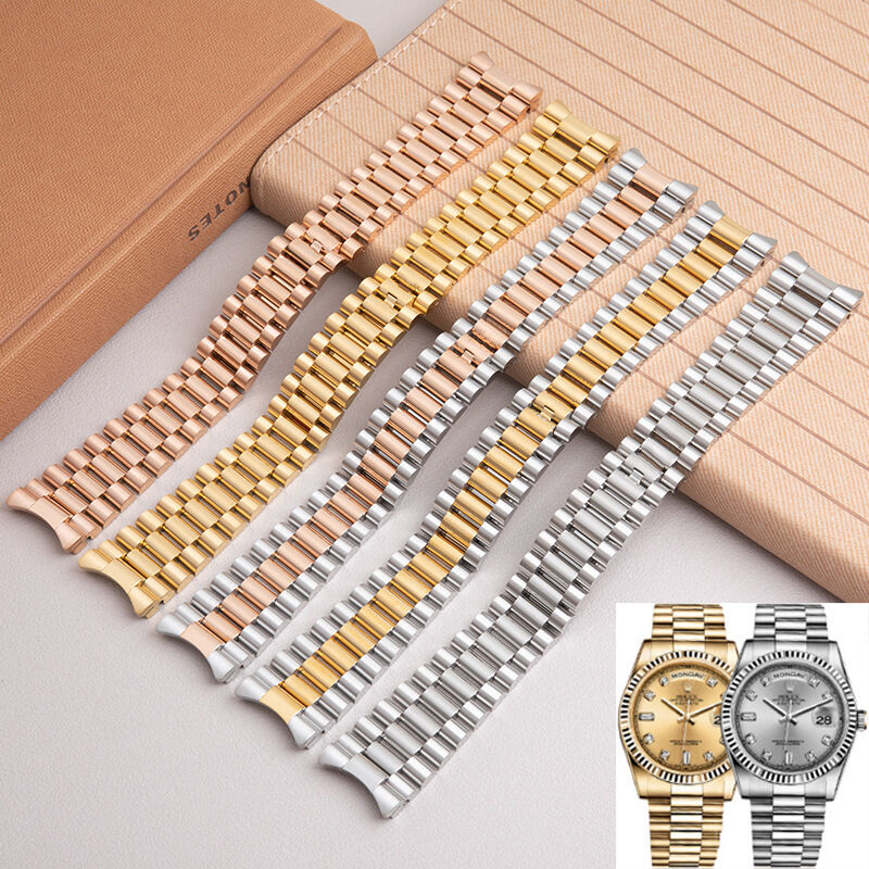 21mm 904L Logo Without logo Have Stainless Steel Watchband Watch Bracelet Straps Substitute for RLX 41mm Daydate Wristwatch