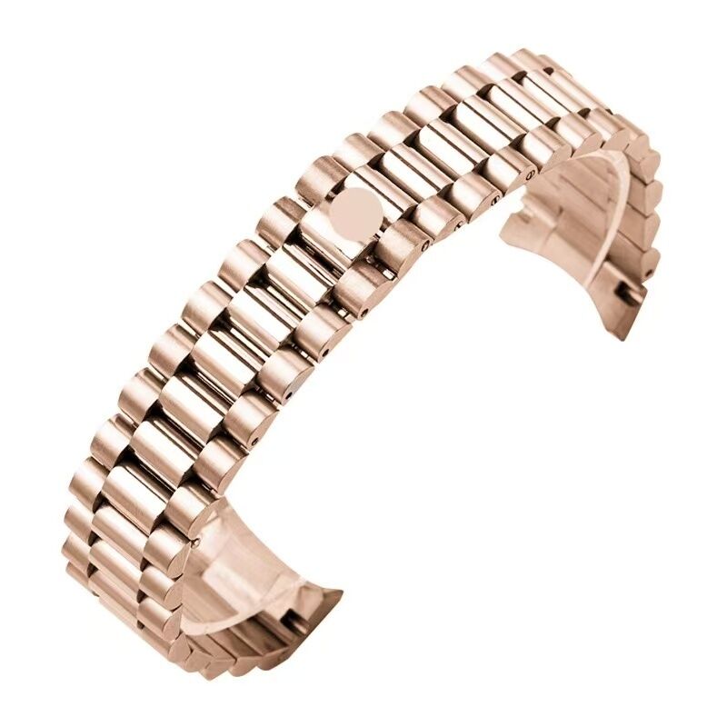Solid 904L 9K-18K Gold RLX President Bracelet Watch Band for RLX Custom Luxury Watch Strap Accessories 13mm 17mm 20mm 21mm