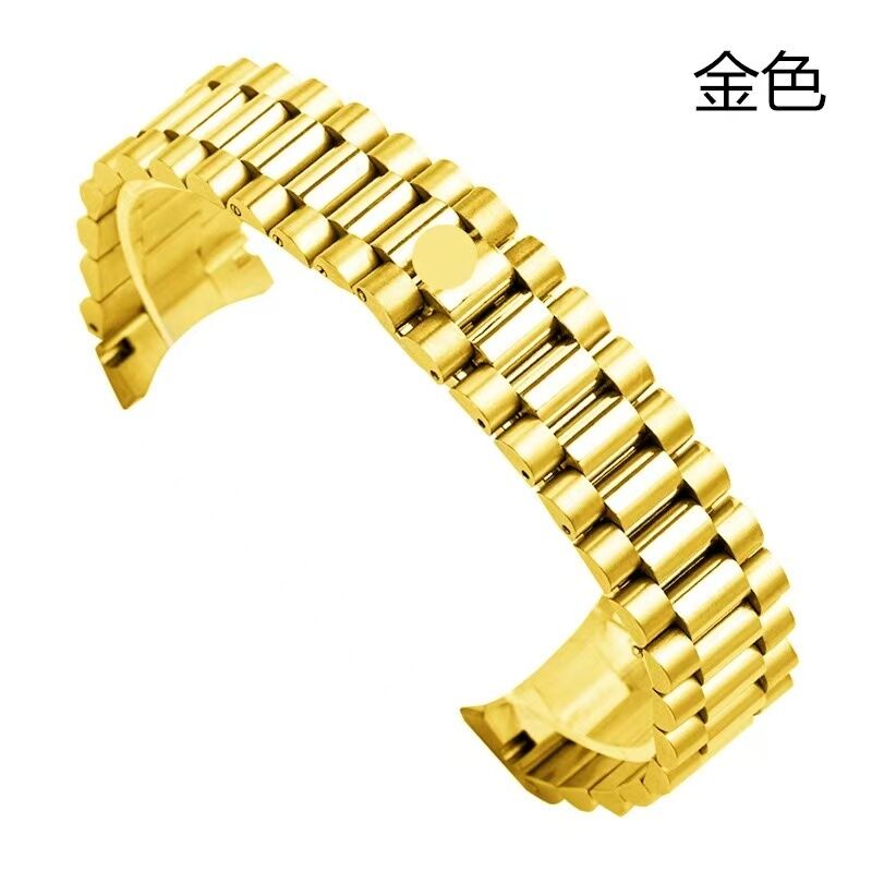 Solid 904L 9K-18K Gold RLX President Bracelet Watch Band for RLX Custom Luxury Watch Strap Accessories 13mm 17mm 20mm 21mm