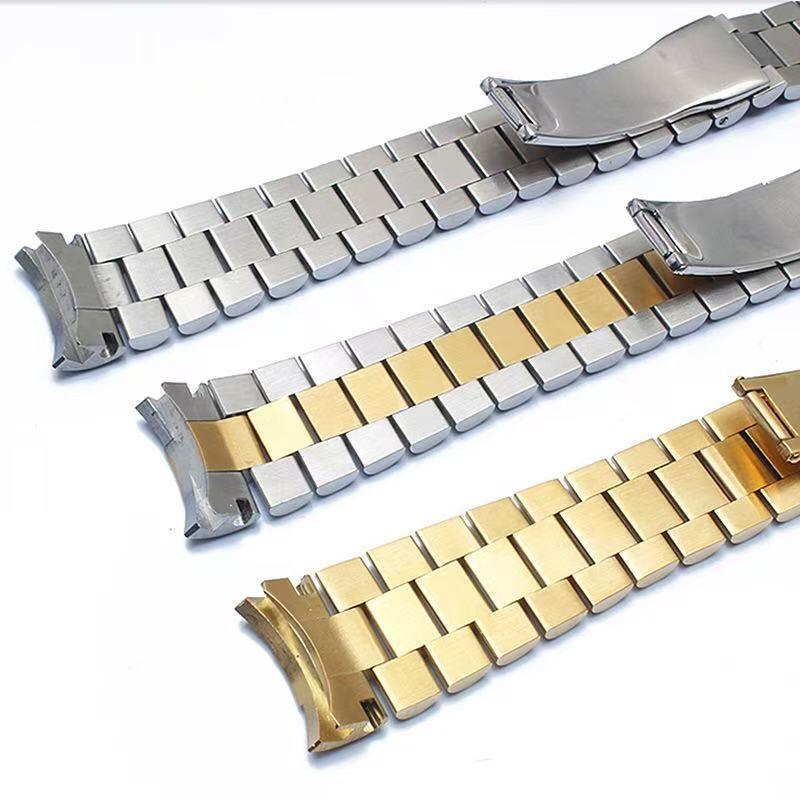 Solid 904L 9K-18K Gold RLX President Bracelet Watch Band for RLX Custom Luxury Watch Strap Accessories 13mm 17mm 20mm 21mm