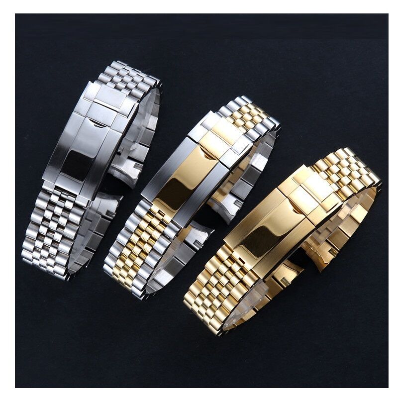 20mm Luxury Men Jubilee OEM Screw Links Bracelet 316L Stainless Steel Watch Band Strap for RLX Daytona Water Ghost GMT Submari