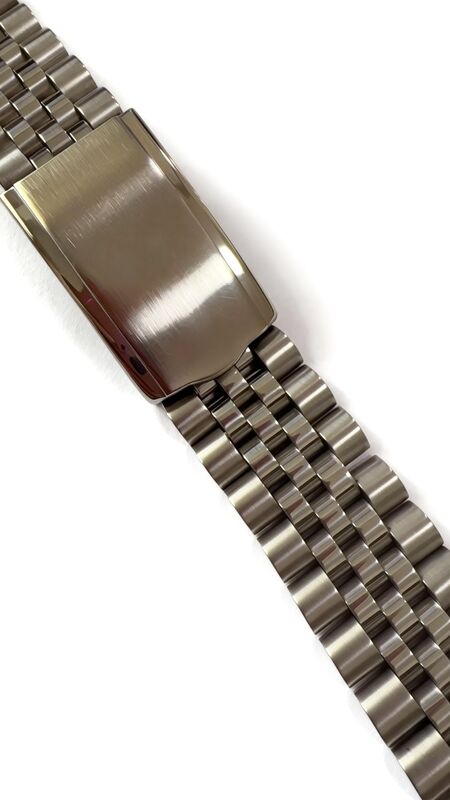 Wristband for RLX Datejust 1601 Solid Curved End 19mm 20mm 904L Stainless Steel Jubilee Watch Band Strap Deployment Clasp