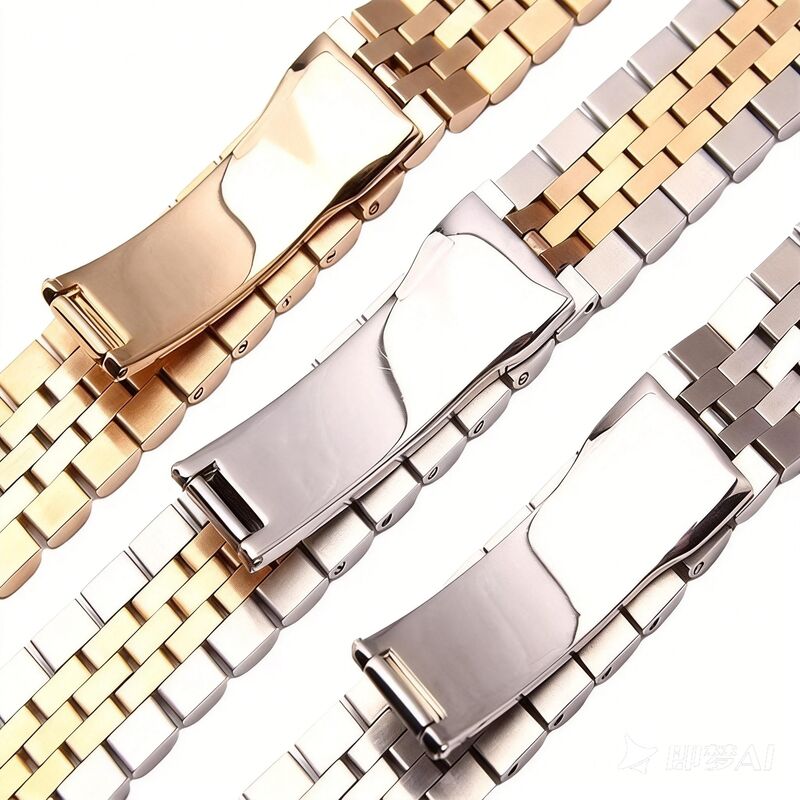 13 17 20 21MM Jubilee Bracelet Wholesale Under 7$-solid 904L Stainless Steel Curved End with logo Clasp for RLX datejust