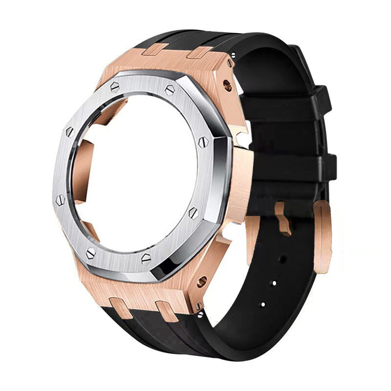 Fashion Gshock Ga2100 Rubber Strap Metal Bezel Parts Accessories Watch Mod Kit Stainless Steel Case for Ga2110 Shock with Crown