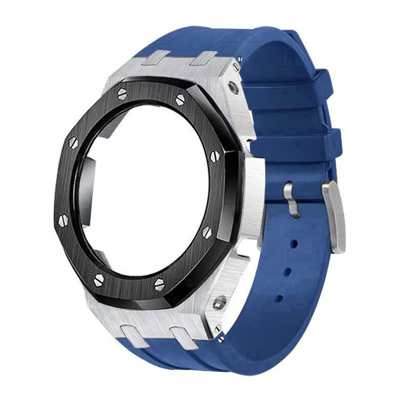Fashion Gshock Ga2100 Rubber Strap Metal Bezel Parts Accessories Watch Mod Kit Stainless Steel Case for Ga2110 Shock with Crown