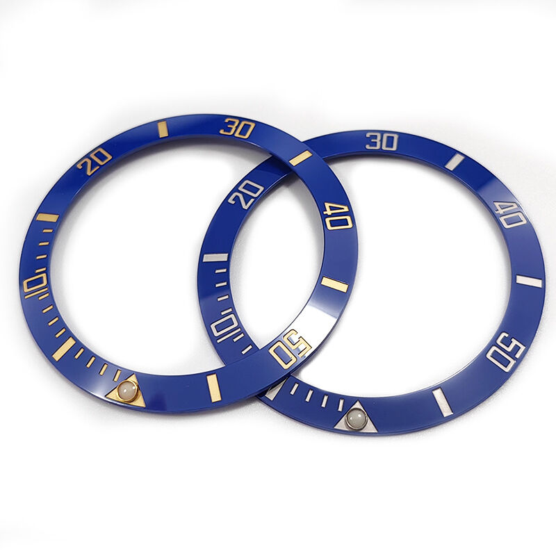 Ceramic Bezel with Double Sided Tape Watch Bezel with Sapphire Bezel Pearl for SUB 126610 126613  Watch Platinum Font 38.5*31mm