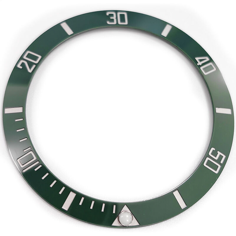 Ceramic Bezel with Double Sided Tape Watch Bezel with Sapphire Bezel Pearl for SUB 126610 126613  Watch Platinum Font 38.5*31mm