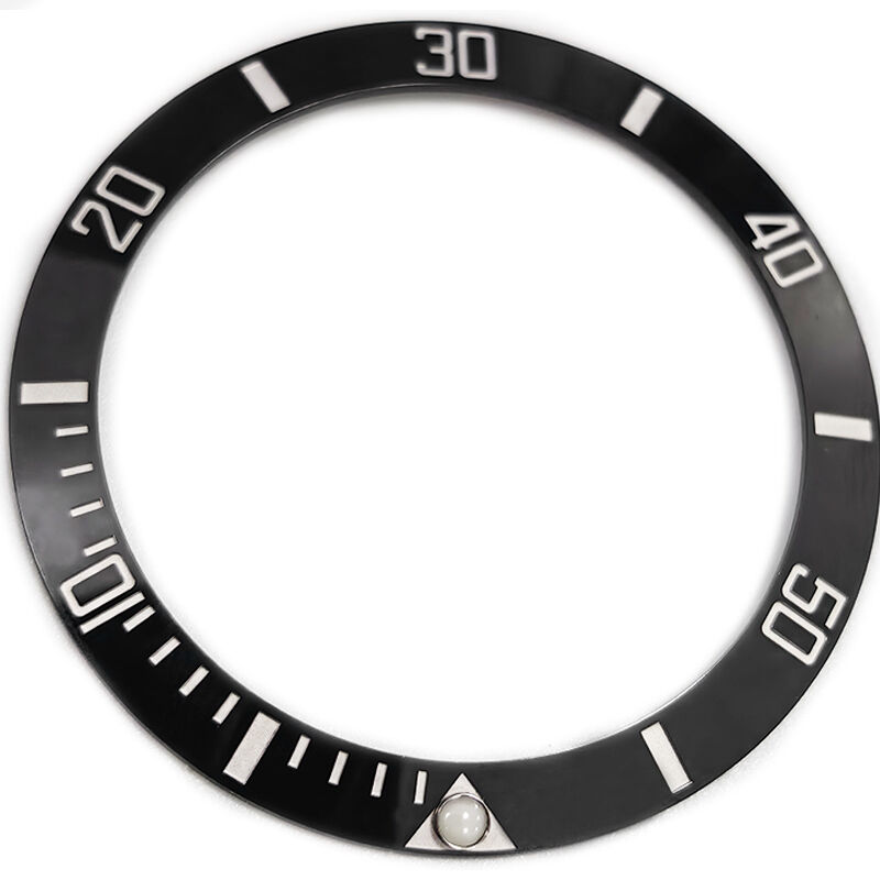 Ceramic Bezel with Double Sided Tape Watch Bezel with Sapphire Bezel Pearl for SUB 126610 126613  Watch Platinum Font 38.5*31mm