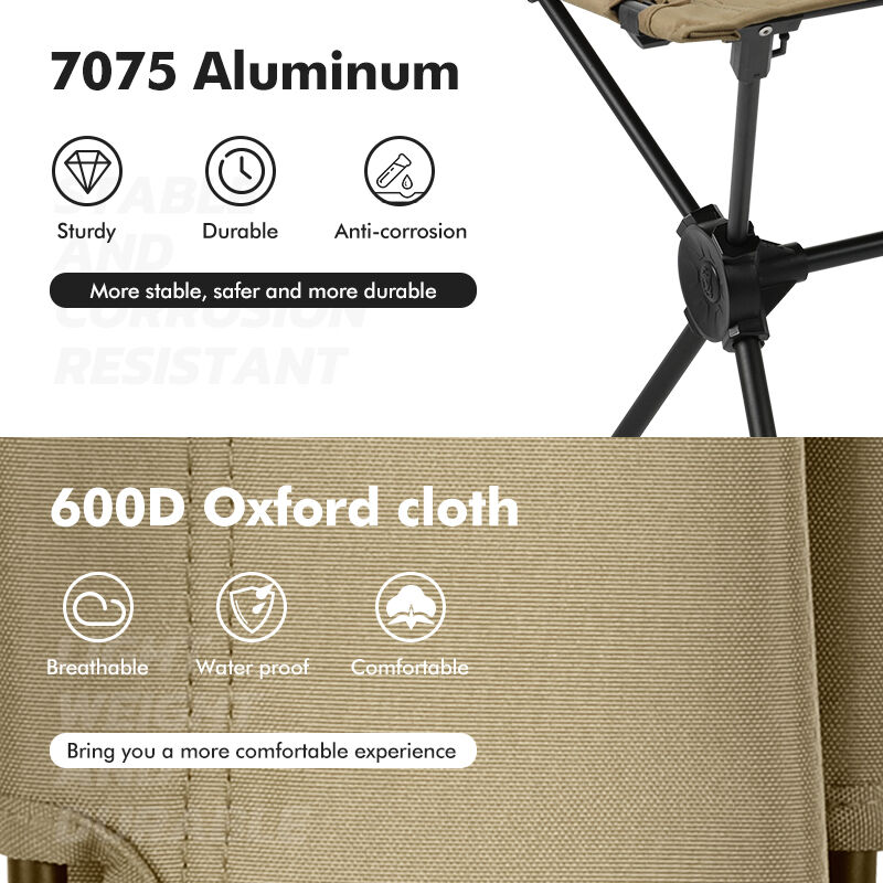 Lightweight Foldable Aluminum Camping Table with Oxford Cloth Top for Outdoor Use