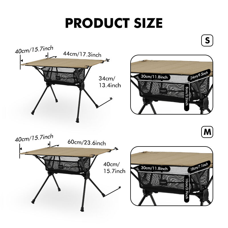 Lightweight Foldable Aluminum Camping Table with Oxford Cloth Top for Outdoor Use