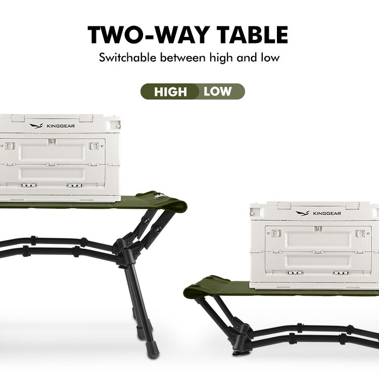 Height Adjustable Lightweight Aluminum Frame Camping Table Portable Folding Table for Outdoor Use