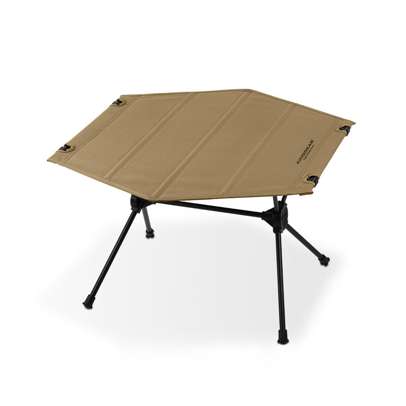 Kinggear Aluminum Frame Lightweight Portable Camping Table Folding Picnic Table for Outdoor Use