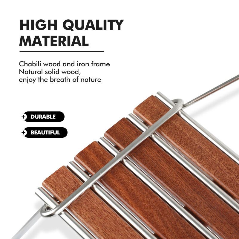 Durable Sabili Wood Camping Rack Portable Folding Table 40*15*55cm for Outdoor Use